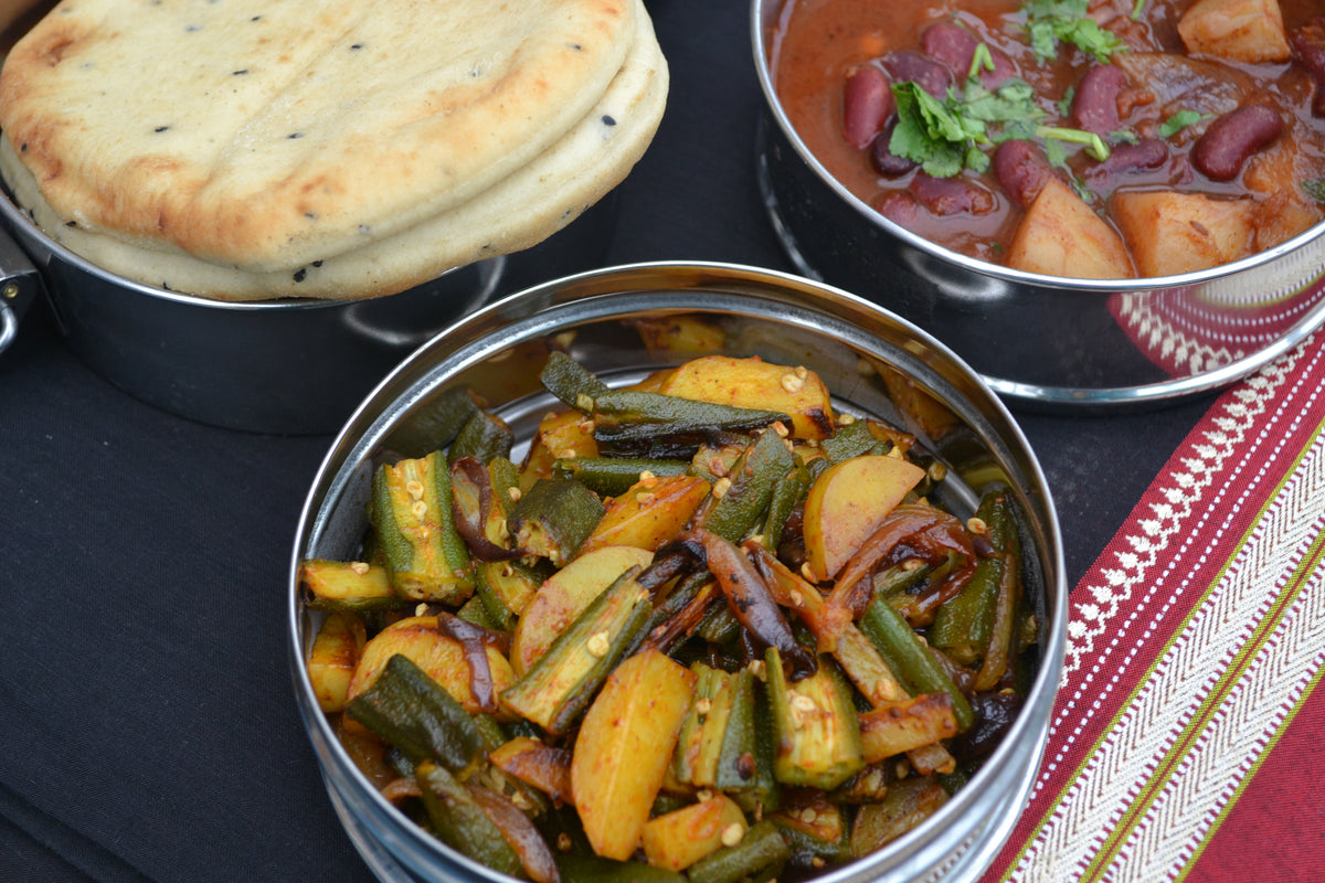 Bhindi (Okra) Bhaji Recipe – Indian-Tiffin LunchBox