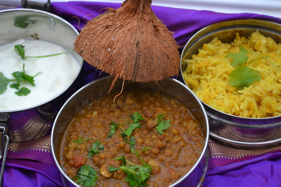 Whole Masoor Dal with a coconut base