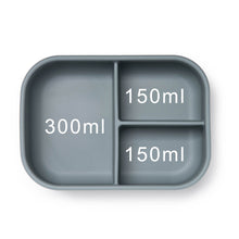 Load image into Gallery viewer, Bento Lunch Box Silicone Container, 3 Compartments, Food Grade & Leak-Proof