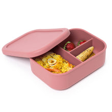 Load image into Gallery viewer, Bento Lunch Box Silicone Container, 3 Compartments, Food Grade & Leak-Proof