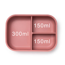Load image into Gallery viewer, Bento Lunch Box Silicone Container, 3 Compartments, Food Grade & Leak-Proof