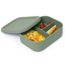 Load image into Gallery viewer, Bento Lunch Box Silicone Container, 3 Compartments, Food Grade & Leak-Proof