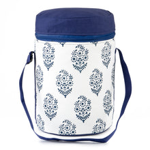 Load image into Gallery viewer, Family Size (Premium) Classical Tiffin With Thermal Blue Leaf Tiffin Bag