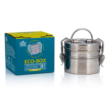 Load image into Gallery viewer, 2 Tier Indian-Tiffin Stainless Steel Medium Tiffin Lunch Box