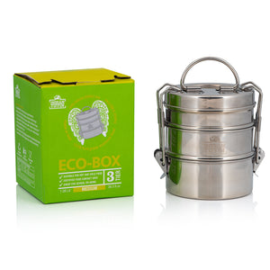 3 Tier Medium Tiffin With Thermal Red Elephant Tiffin Bag