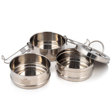 Load image into Gallery viewer, 3 Tier Indian-Tiffin Stainless Steel Medium Tiffin Lunch Box

