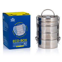 Load image into Gallery viewer, 4 Tier Indian-Tiffin Stainless Steel Medium Tiffin Lunch Box