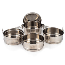 Load image into Gallery viewer, 4 Tier Indian-Tiffin Stainless Steel Medium Tiffin Lunch Box