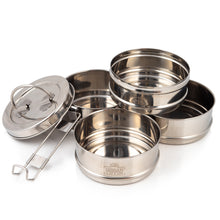 Load image into Gallery viewer, 4 Tier Indian-Tiffin Stainless Steel Medium Tiffin Lunch Box