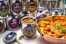 Load image into Gallery viewer, Filled Large Indian Tiffin Masala Dabba, Steel Lid, with set of 7 Spice Pots