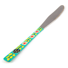 Load image into Gallery viewer, Set of Handpainted Cutlery in a Blue Floral Pattern