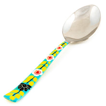 Load image into Gallery viewer, Set of Handpainted Cutlery in a Blue Floral Pattern