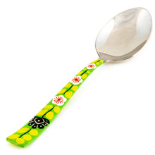 Load image into Gallery viewer, Set of Handpainted Cutlery in a Green Floral Pattern

