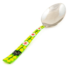 Load image into Gallery viewer, Set of Handpainted Cutlery in a Green Floral Pattern