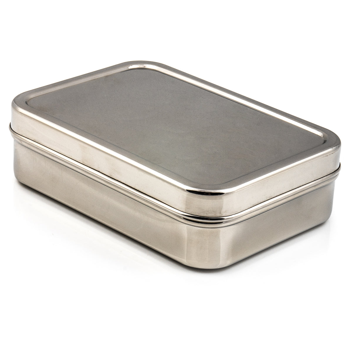 Indian-Tiffin Stainless Steel Large Single Layer Rectangular LunchBox  (Large)