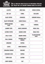 Load image into Gallery viewer, Filled Medium Indian Tiffin Masala Dabba, Clear Lid & Clear Lid Pots, with set of 7 Spice Pots