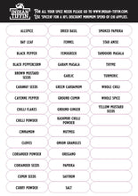 Load image into Gallery viewer, Filled Large Indian Tiffin Masala Dabba, Steel Lid, with set of 7 Spice Pots