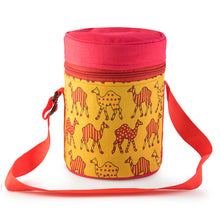 Load image into Gallery viewer, 3 Tier Tiffin With Thermal Camel Design Tiffin Bag