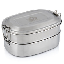 Load image into Gallery viewer, Stainless Steel Indian Tiffin Double Layer Rectangular Lunchbox