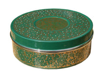 Load image into Gallery viewer, Green &amp; Gold Designed Handpainted Masala Dabba
