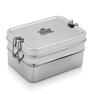 Stainless Steel Rectangular 3 Section Lunchbox - Giant