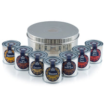 Load image into Gallery viewer, Filled Large Indian Tiffin Masala Dabba, Steel Lid, with set of 7 Spice Pots