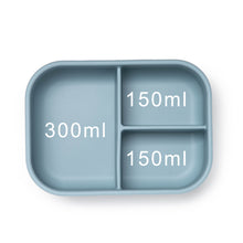 Load image into Gallery viewer, Bento Lunch Box Silicone Container, 3 Compartments, Food Grade &amp; Leak-Proof
