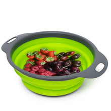 Load image into Gallery viewer, Set of 2 Collapsible Colanders, Food-Grade, Perfect for Draining Pasta, Vegetables and Fruits
