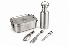 Cargar imagen en el visor de la galería, Office Lunch Kit | Stainless Steel Lunch Box, Water Bottle &amp; Cutlery Set
