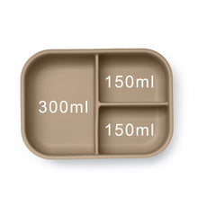 Load image into Gallery viewer, Bento Lunch Box Silicone Container, 3 Compartments, Food Grade &amp; Leak-Proof
