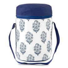 Load image into Gallery viewer, Family Size (Premium) Classical Tiffin With Thermal Blue Leaf Tiffin Bag
