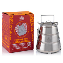 Load image into Gallery viewer, 3 Tier-Pyramid Indian-Tiffin Box

