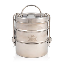Load image into Gallery viewer, 3 Tier Large Tiffin With Thermal Black Leaf Tiffin Bag
