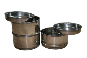 4 Tier Indian Tiffin with Plates (with Long Handle)