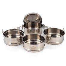 Load image into Gallery viewer, 4 Tier Indian-Tiffin Stainless Steel Large Tiffin Lunch Box
