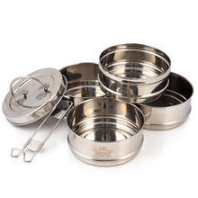 Load image into Gallery viewer, 4 Tier Indian-Tiffin Stainless Steel Medium Tiffin Lunch Box
