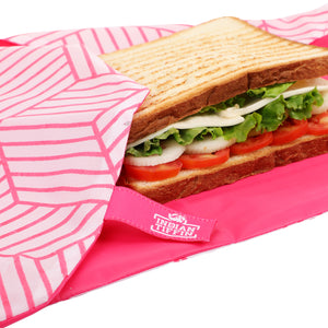 Rosa wiederverwendbare Sandwichverpackung