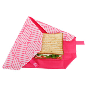 Roze herbruikbare sandwichomslag