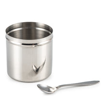 Load image into Gallery viewer, Medium Indian Tiffin Masala Dabba, Steel Lid with Steel Pots, Free Spice Labels &amp; Spoon
