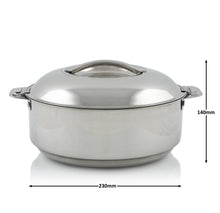 Load image into Gallery viewer, Stainless Steel Double Walled Insulated Food Serving Pot with Steel Lid (Large)
