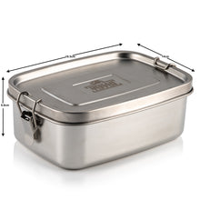 Load image into Gallery viewer, Stainless Steel Indian Tiffin Single Layer Rectangular Lunchbox (Large)
