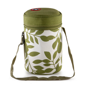 Tiffin de 3 niveles con bolsa Tiffin de hojas verdes térmicas