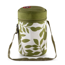 Cargar imagen en el visor de la galería, Tiffin grande de 4 niveles con bolsa Tiffin de hojas verdes térmicas
