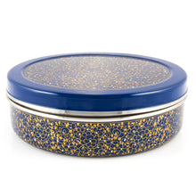 Load image into Gallery viewer, Blue &amp; Gold Designed Handpainted Masala Dabba
