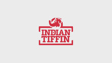 Video laden en afspelen in Galerij-viewer,4-laagse Indian-Tiffin roestvrijstalen grote Tiffin-lunchbox
