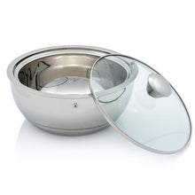 Load image into Gallery viewer, Stainless Steel Double Walled Insulated Food Serving Pot with Lid
